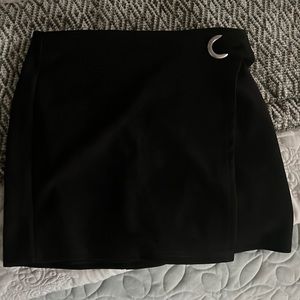 Black mini skirt